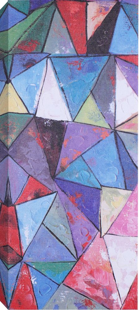 449x1000 Artmaison.ca Abstract Shape Painting Print On Wrapped Canvas - Abstract Shape Painting