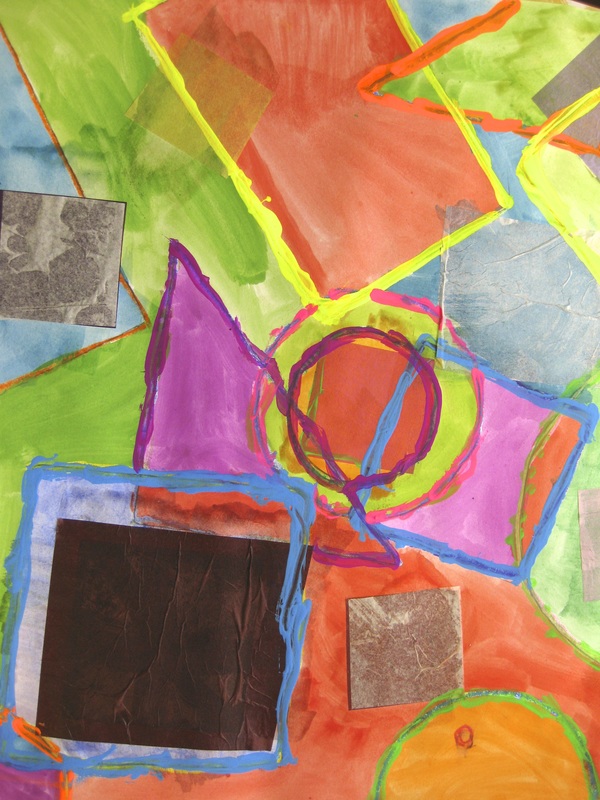 600x800 Grade Four - Abstract Shape Painting