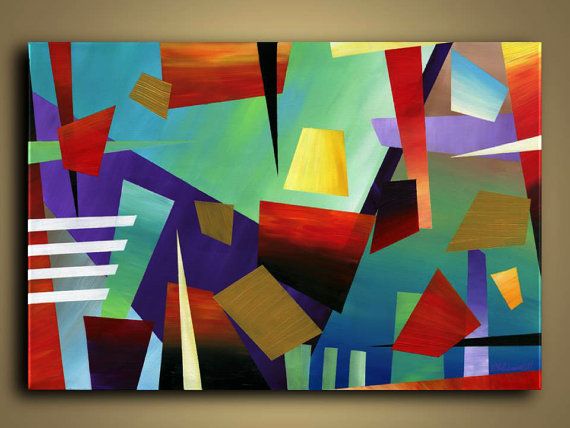 570x428 A Beautiful Contemporary Abstract Original Painting. Every Line - Abstract Shape Painting
