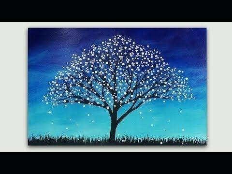 480x360 Easy Acrylic Painting Landscape Surreal Fantasy Tree Acrylic - Abstract Silhouette Painting
