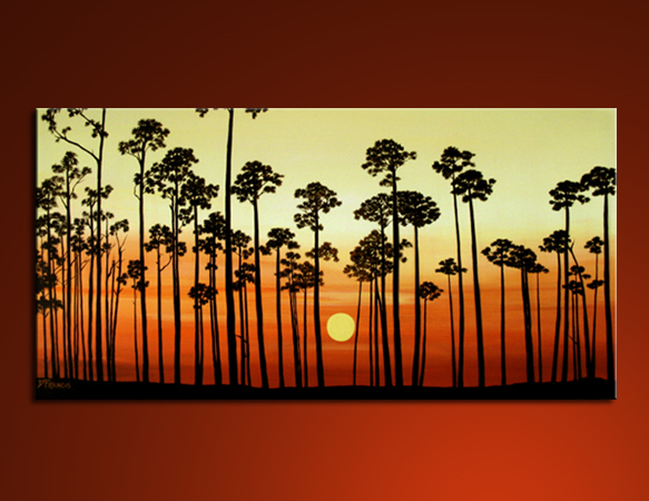 583x450 Artwork - Abstract Silhouette Painting