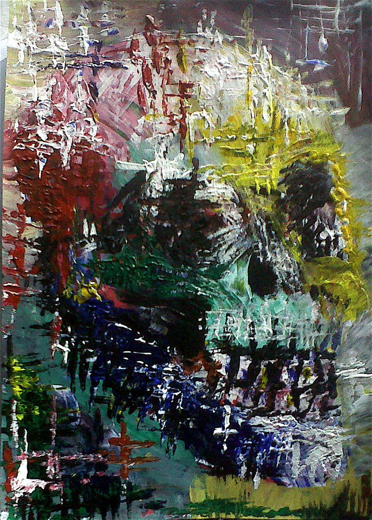 756x1056 Abstract Skull By Artofmadamegrotesque - Abstract Skull Painting