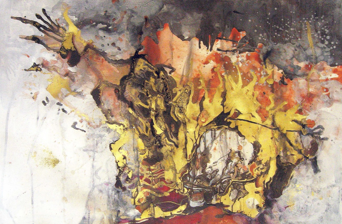 1200x787 Skull 1 By Artist Abhijit Pawaskar Abstract, Abstract, Painting - Abstract Skull Painting