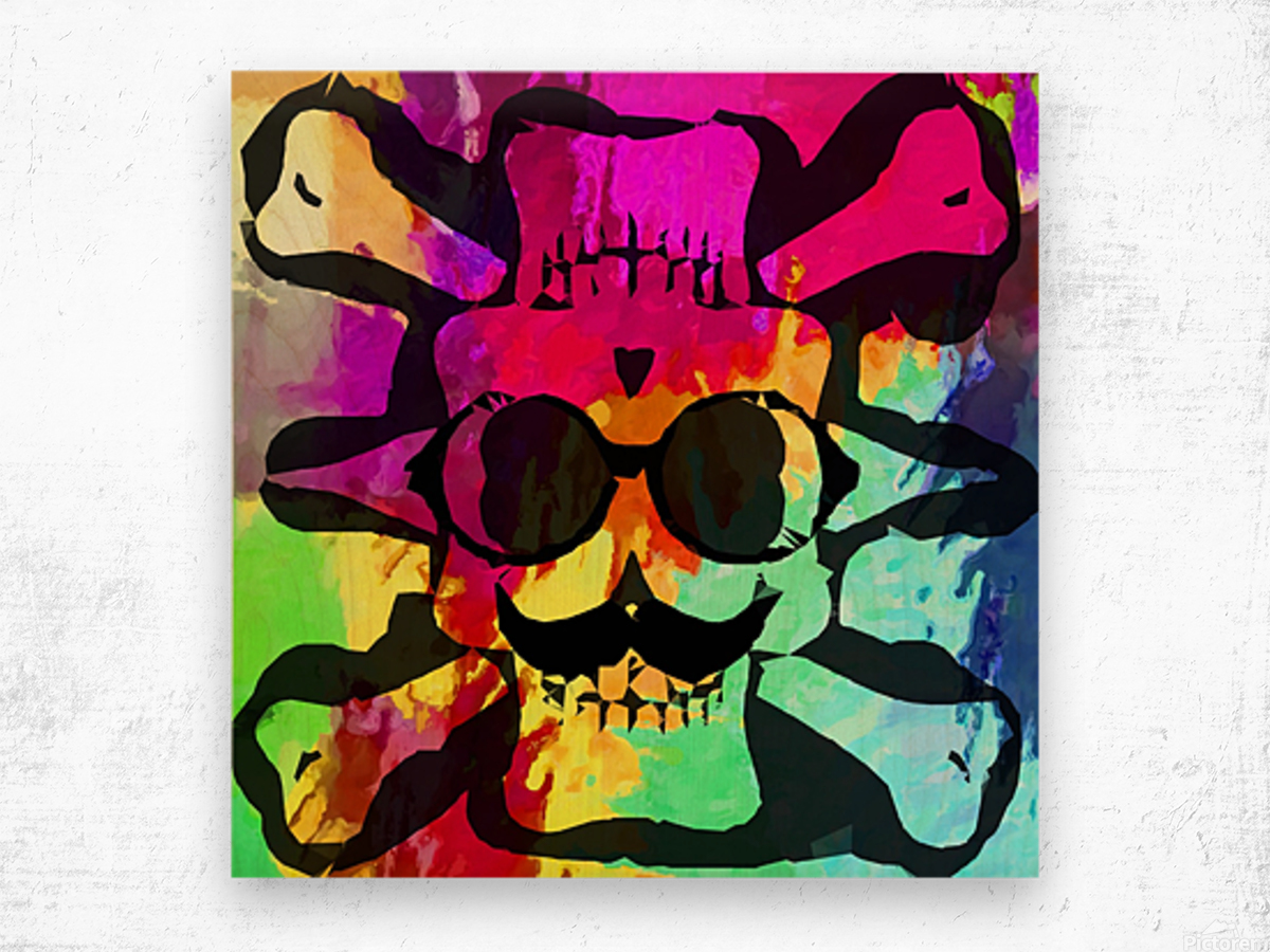 1200x900 Old Vintage Funny Skull Art Portrait With Painting Abstract - Abstract Skull Painting