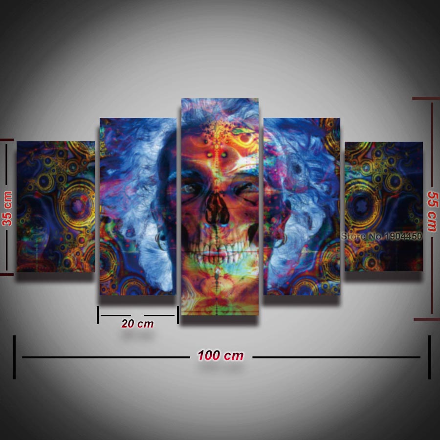 Abstract Skull Painting at PaintingValley.com | Explore collection of ...