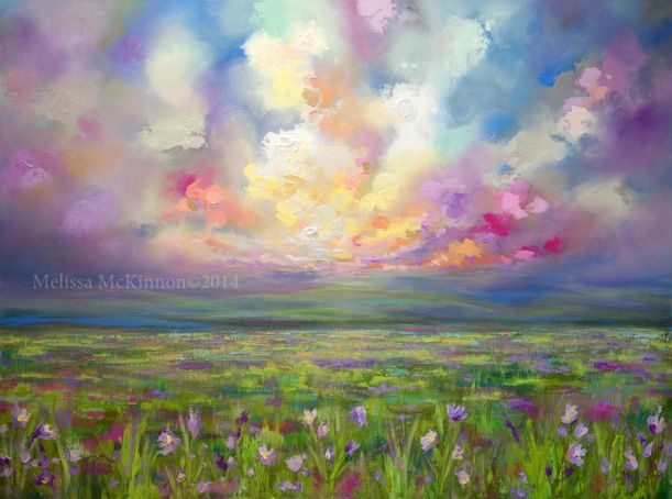 611x454 Abstract Landscape, Abstract Sky Painting, Prairie, Alberta - Abstract Sky Painting