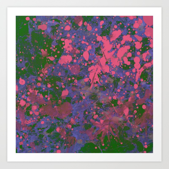700x700 Emotional Pink - Abstract Splatter Painting