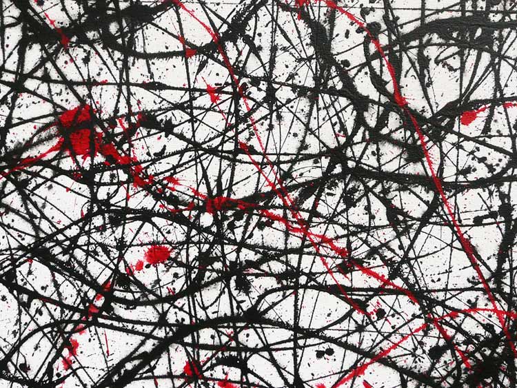 750x563 Neutrino Red - Abstract Splatter Painting