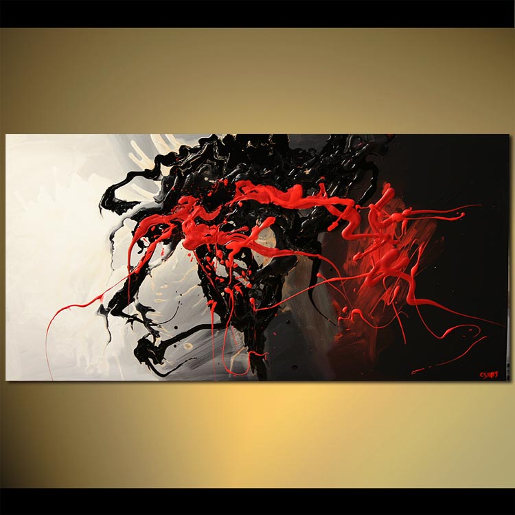 750x750 Painting - Abstract Splatter Painting