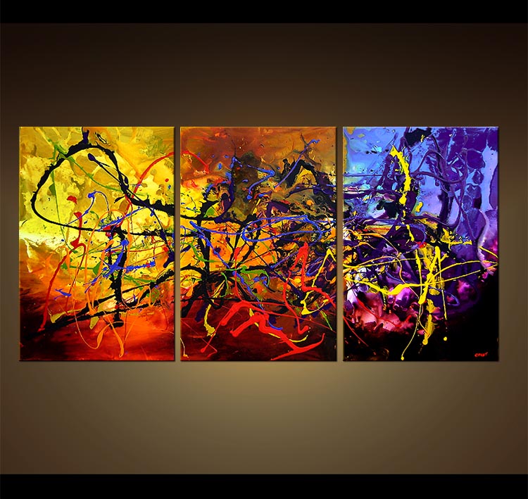 750x709 Painting - Abstract Splatter Painting