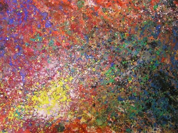 600x450 Colorful Ink Splatter Art - Abstract Splatter Painting