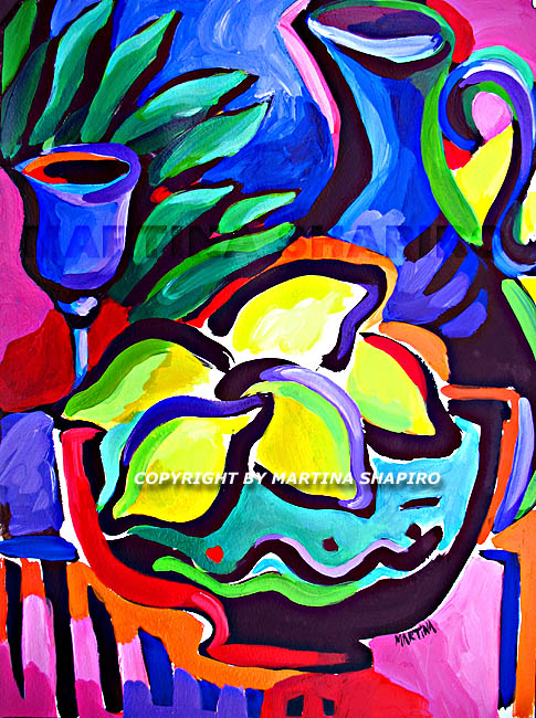 485x650 Sukkoth Still Life Painting Original Painting Artist Martina - Abstract Still Life Painting