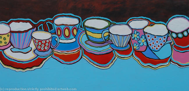 650x313 Time For Tea - Abstract Still Life Painting