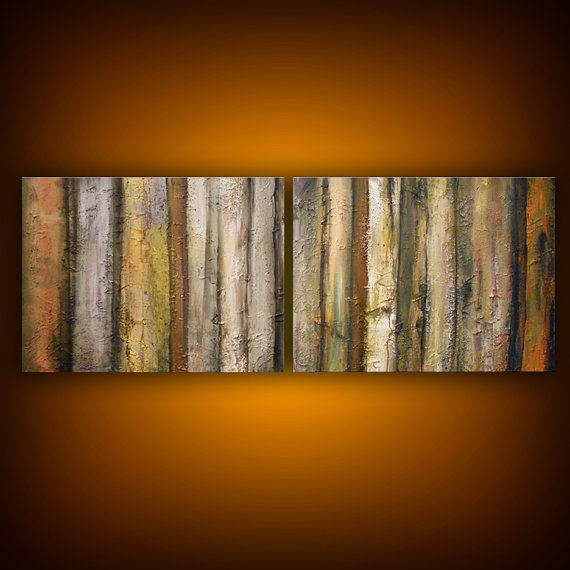 570x570 Striped Art On Wood Art Original Painting Weathered Wood - Abstract Stripe Painting