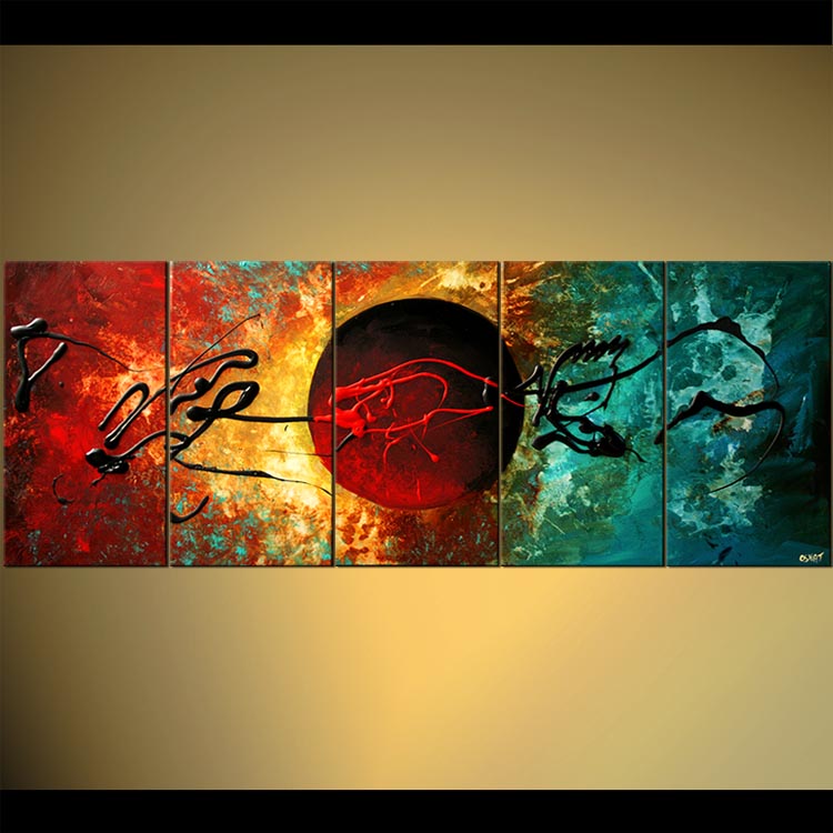 750x750 Painting - Abstract Sun Painting