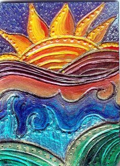 236x326 Painted Images Of The Sun - Abstract Sun Painting