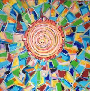 300x303 Abstract Sun (Kim Dean) - Abstract Sun Painting