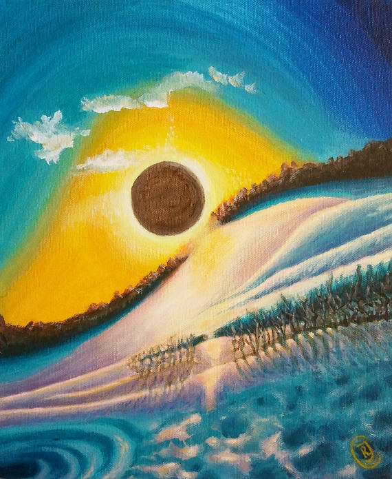 570x695 Abstract Sun Acrylic Painting Painted Sun In Abstract - Abstract Sun Painting