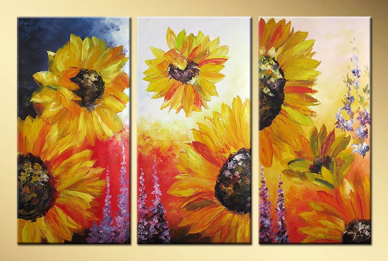 Abstract Sunflower Painting at PaintingValley.com | Explore collection ...