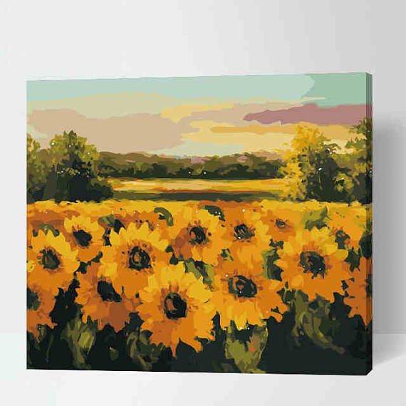570x570 Sunflower Painting Abstract Acrylic Sunflower Painting - Abstract Sunflower Painting
