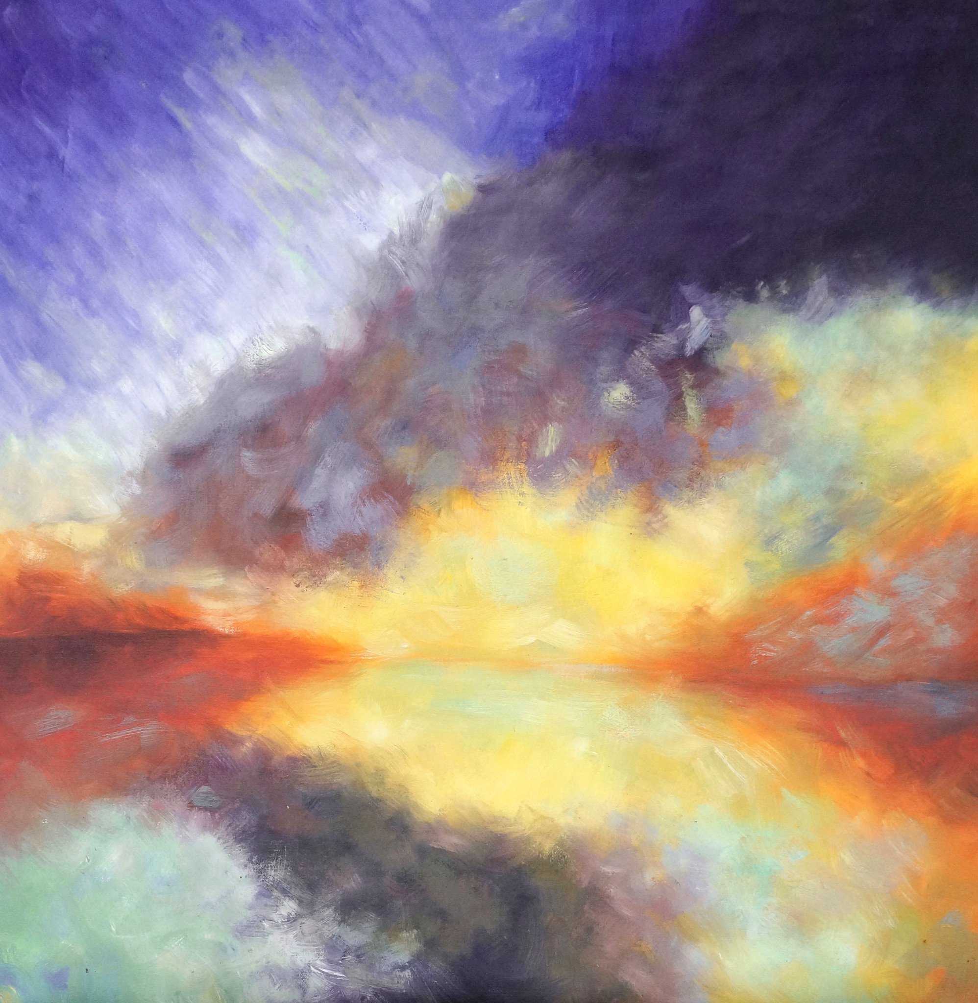 1996x2048 Abstract Sunrise 28landscape52 Creative Strokes - Abstract Sunrise Painting