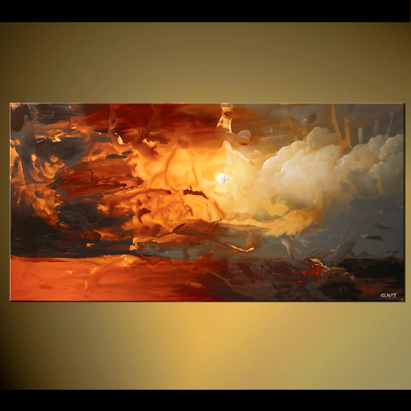 800x800 Painting - Abstract Sunrise Painting