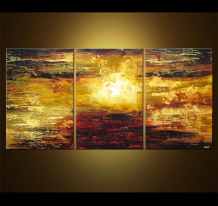 750x709 Painting - Abstract Sunrise Painting
