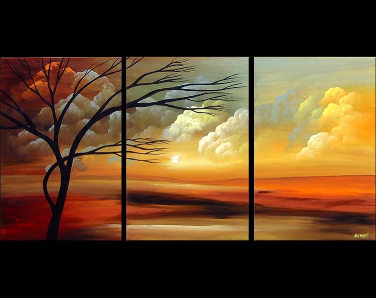 Abstract Sunrise Painting at PaintingValley.com | Explore collection of ...