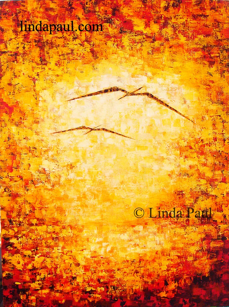 Abstract Sunset Painting
