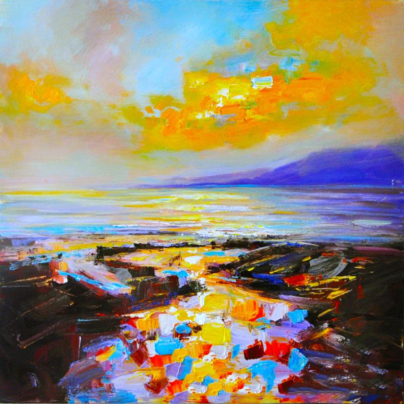 791x791 Art Oil On Canvas Hand Painted - Abstract Sunset Painting