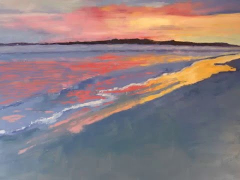 480x360 Painting An Abstract Sunset - Abstract Sunset Painting