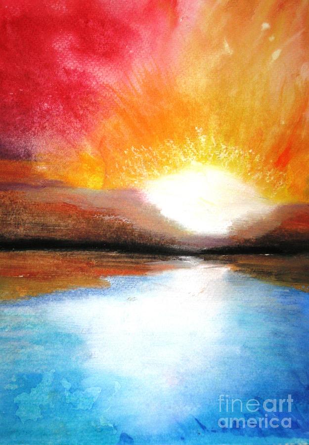 625x900 Abstract Sunset Painting By Melissa Murphy - Abstract Sunset Painting