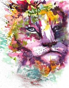 236x300 Original Abstract Tiger Watercolour Tiger Painting Illustration - Abstract Tiger Painting