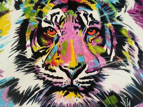 Abstract Tiger Painting at PaintingValley.com | Explore collection of ...