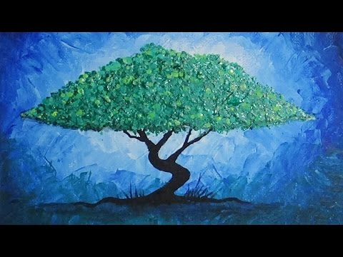 480x360 Acrylic Abstract Tree Painting - Abstract Tree Painting