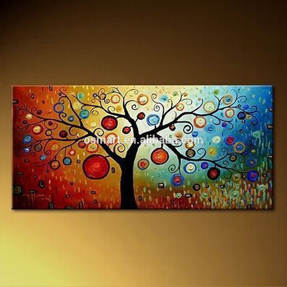 1000x1000 Simple Designed Artist Hand Painted High Quality Modern Abstract - Abstract Tree Painting