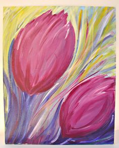 Tulip Painting Acrylic at PaintingValley.com | Explore collection of ...