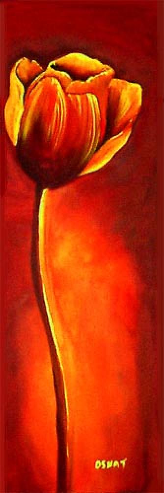 334x1000 Painting - Abstract Tulip Painting