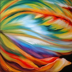 250x250 Abstract Tulip Paintings - Abstract Tulip Painting