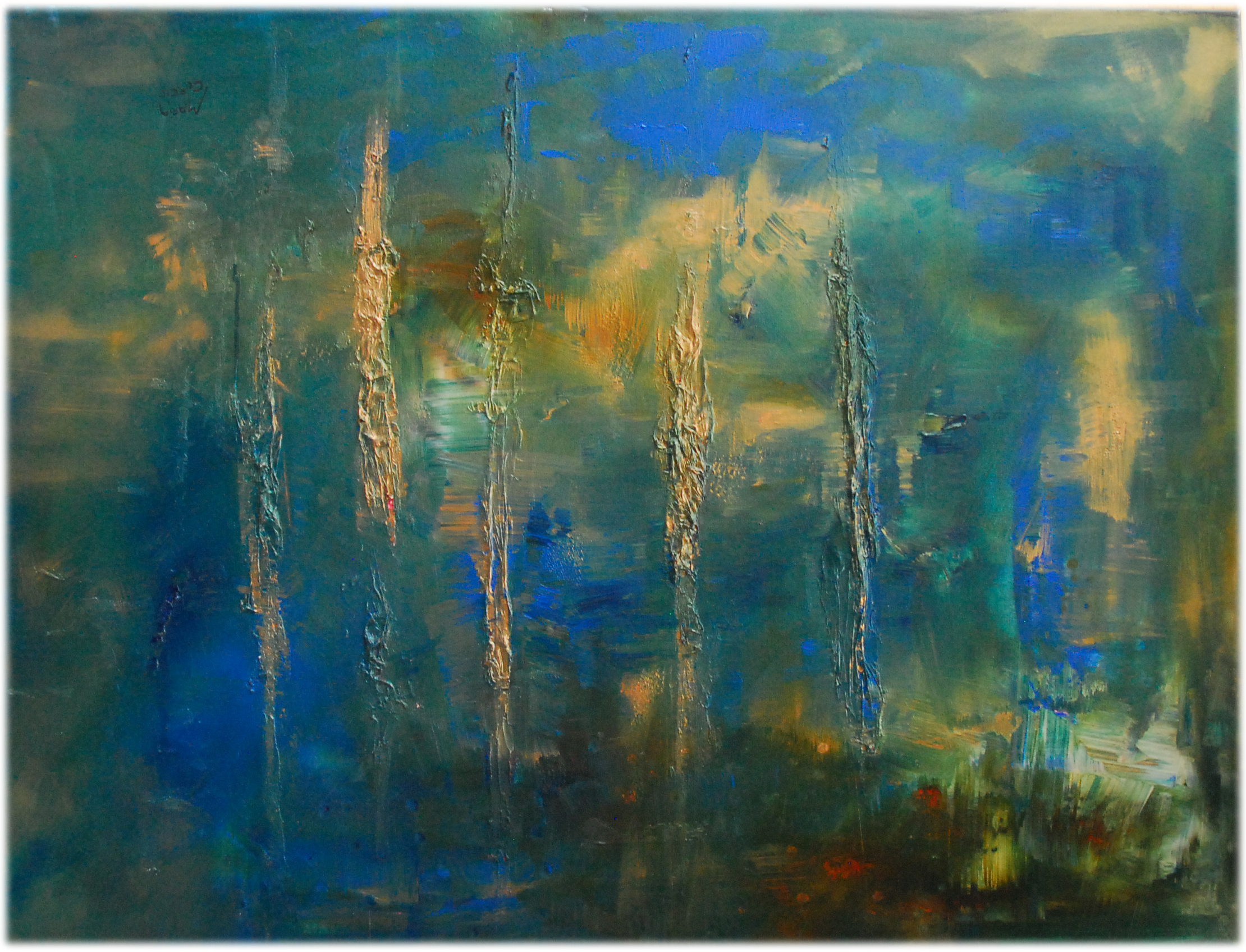 2220x1696 Midnight Blue Maria Curcic Fine Artist - Abstract Underwater Painting