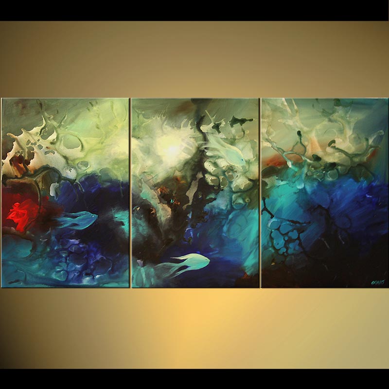 800x800 Painting - Abstract Underwater Painting