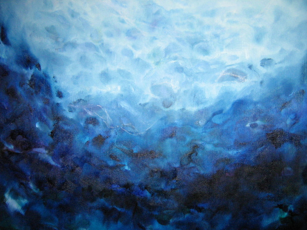 1032x774 Underwater Painting By Rainbowreality - Abstract Underwater Painting