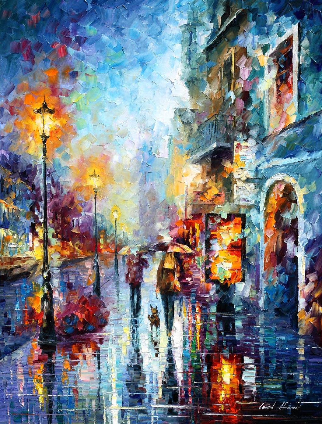 1058x1390 Abstract Wall Art By Famous Painter Leonid Afremov For Your Room - Abstract Wall Art Painting