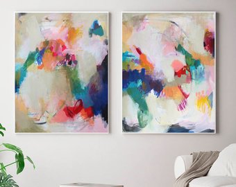 340x270 Large Abstract Art Etsy - Abstract Wall Art Painting