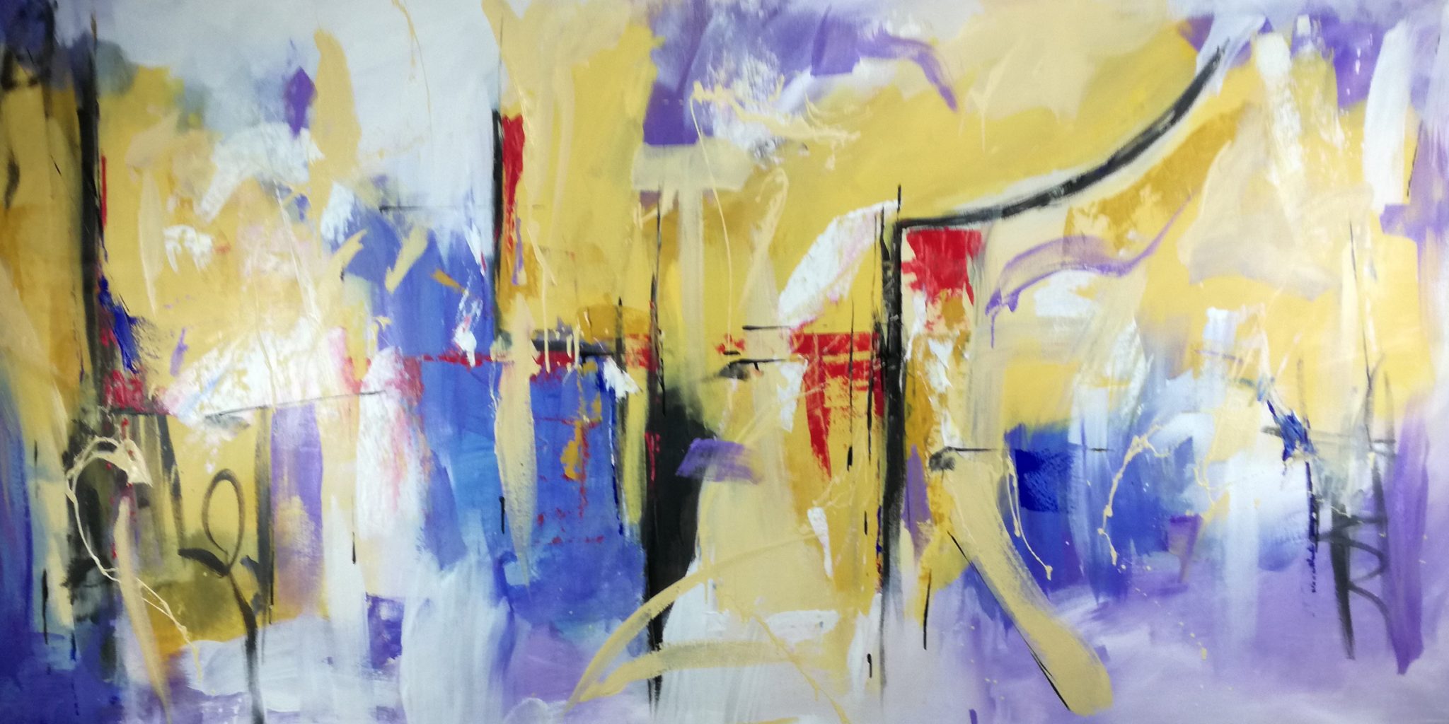 2048x1024 Abstract Wall Art Painting 200x100 - Abstract Wall Art Painting