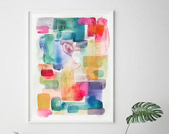 340x270 Abstract Watercolor Etsy - Abstract Watercolor Painting