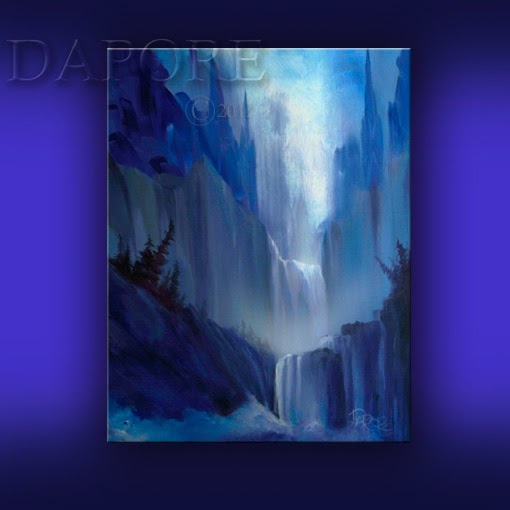 510x510 Original Modern Abstract Paintings By Contemporary Artist Theo - Abstract Waterfall Painting