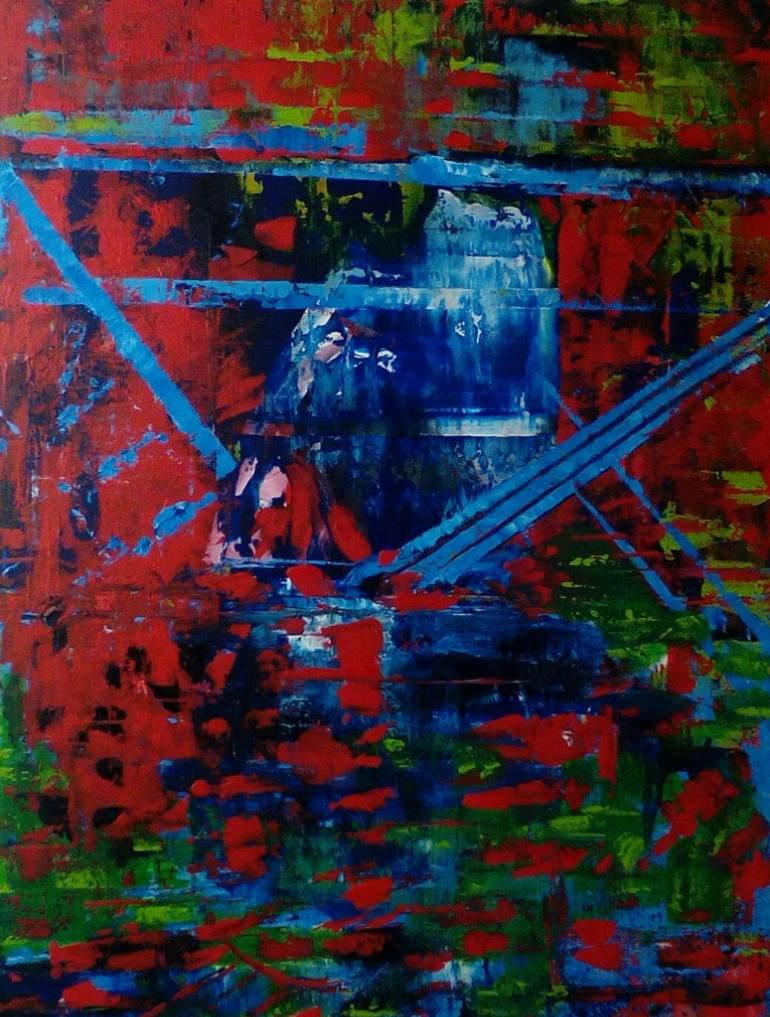 770x1017 Saatchi Art Waterfall Abstract Painting By Sibel Ek - Abstract Waterfall Painting