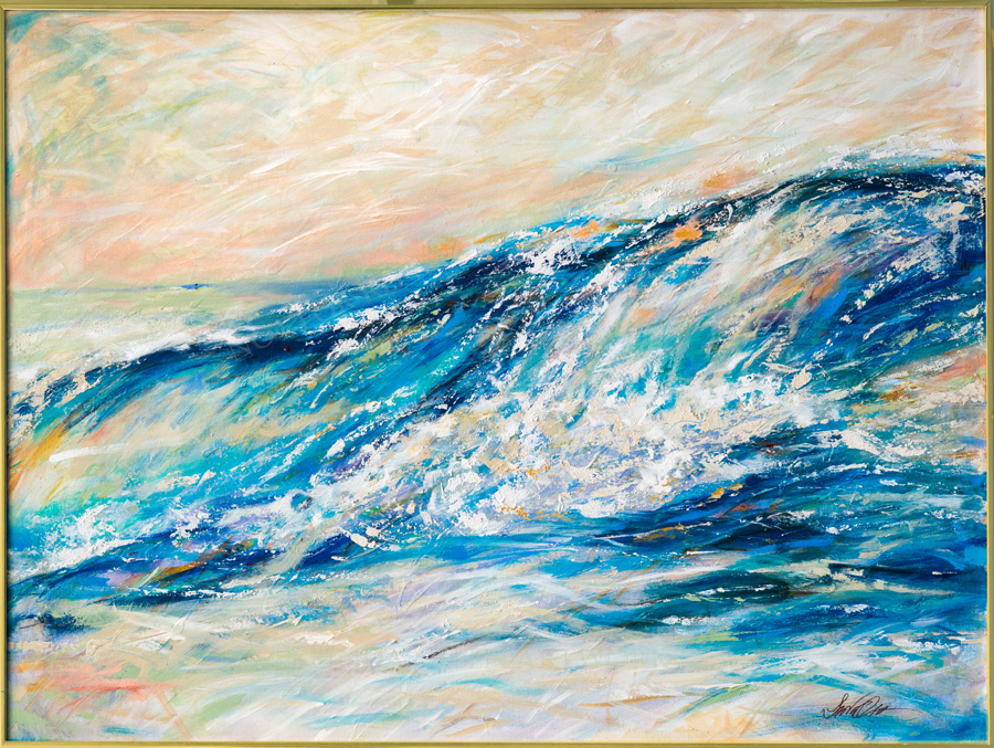 900x677 New Abstract Expressionistic Painting Of A Wave - Abstract Wave Painting