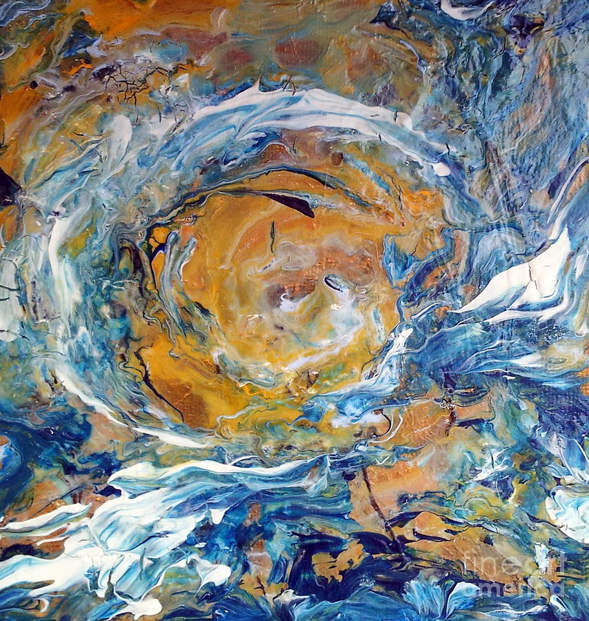 854x900 Abstract Wave Painting By Marcela Elena Moada - Abstract Wave Painting